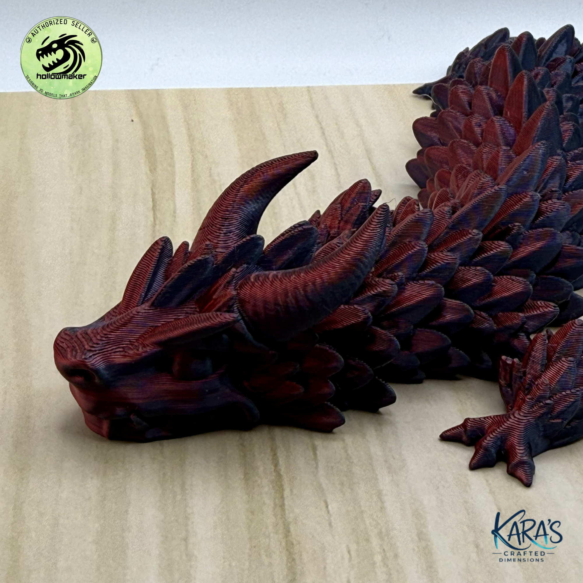 Articulating Dragon - 16" Long Single Color