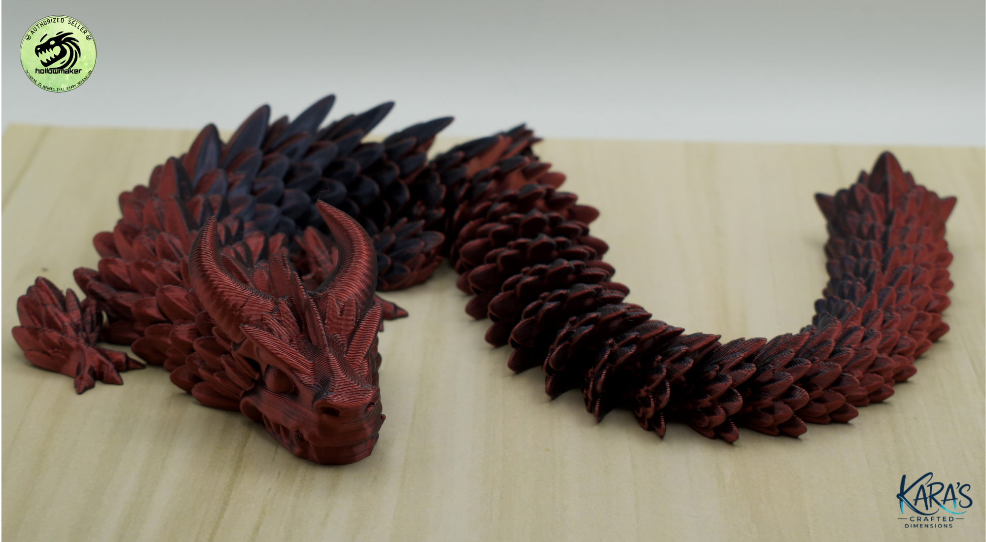 Articulating Dragon - 16" Long Single Color